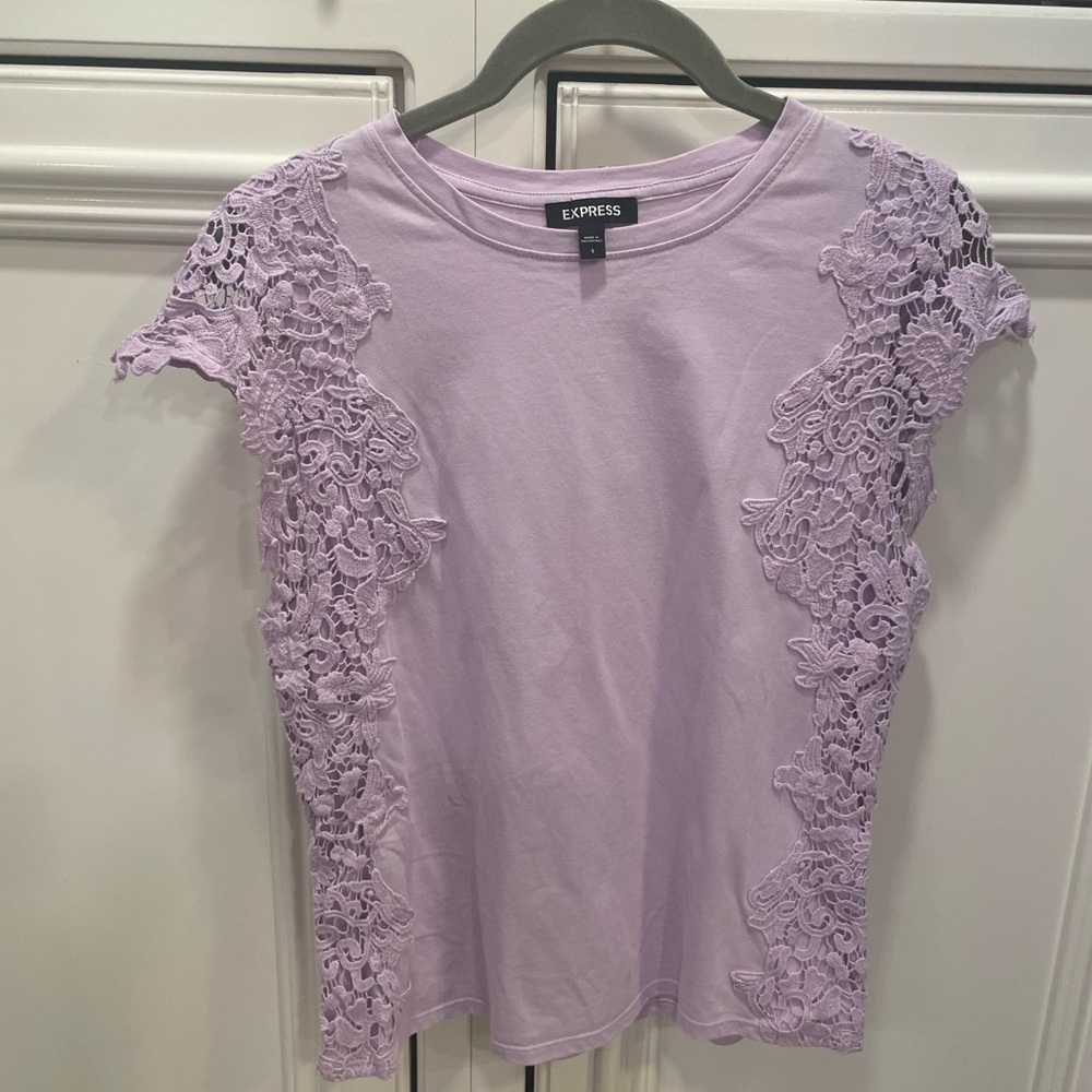 Express Lilac Cotton Tee